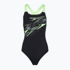 Moteriškas vientisas maudymosi kostiumėlis Speedo Medley Logo Medalist anthracite/clover