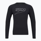 Vyriški maudymosi marškinėliai su ilgomis rankovėmis Speedo Endurance+ Logo Rash Guard anthracite