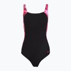 Moteriškas vientisas maudymosi kostiumėlis Speedo Shaping LunaLustre Printed anthracite/ruby