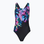 Moteriškas vientisas maudymosi kostiumėlis Speedo FL Placement Printed Powerback glitchy garden/black
