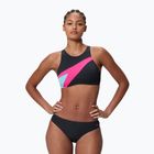 Moteriškas dviejų dalių plaukimo kostiumėlis Speedo Hyperboom Butterfly Back anthracite/margarita pink