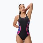 Moteriškas vientisas plaukimo kostiumėlis Speedo Hyperboom Splice Muscleback anthracite/margarita pink