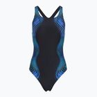 Moteriškas vientisas maudymosi kostiumėlis Speedo Print Medalist anthracite