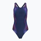 Moteriškas vientisas maudymosi kostiumėlis Speedo Print Medalist peacoat