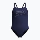 Vaikiškas vientisas maudymosi kostiumėlis Speedo Endurance+ Logo Thinstrap peacoat