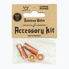 Vožtuvo dangtelis Peaty's X Chris King MK2 Tubeless Valves Accessory Kit mango