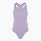 Vaikiškas vientisas plaukimo kostiumas Nike Essential Racerback lilac bloom