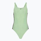 Moteriškas vientisas maudymosi kostiumėlis Nike Logo Tape Fastback vapor green