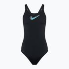 Moteriškas vientisas plaukimo kostiumas Nike Hydrastrong 3D Swoosh Fastback black