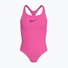"Nike Essential Racerback hyber pink" rožinis vientisas vaikiškas maudymosi kostiumėlis
