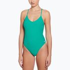 Moteriškas vientisas plaukimo kostiumas Nike Swoosh Link Y-Back stadium green