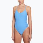 Moteriškas vientisas plaukimo kostiumas Nike Swoosh Link Y-Back university blue