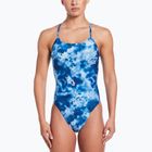 Vientisas moteriškas plaukimo kostiumas Nike Hydrastrong Cutout blue