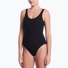 Moteriškas vientisas maudymosi kostiumėlis Nike Shoreline Pucker Scoop Neck black