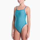 Moteriškas vientisas maudymosi kostiumėlis Nike Ocean Bound Ripple Texture Square Neck bleached turquoise