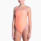 Moteriškas vientisas maudymosi kostiumėlis Nike Ocean Bound Ripple Texture Square Neck pink glow