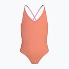 Vaikiškas vientisas maudymosi kostiumėlis Nike Ocean Bound Ripple Texture Lace Up pink glow