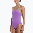Moteriškas vientisas maudymosi kostiumėlis Nike Hydrastrong Logo Graphic T-Back bright violet