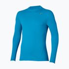 Vyriški bėgimo marškinėliai su ilgomis rankovėmis Mizuno Tech Thermal Charge Breath Thermo Long Sleeve Tee blue jewel