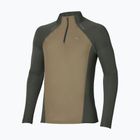 Vyriški bėgimo marškinėliai su ilgomis rankovėmis Mizuno Active Dryaeroflow Hybrid Long Sleeve Top Forest Night
