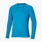 Vyriški bėgimo marškinėliai su ilgomis rankovėmis  Mizuno Active Dryaeroflow blue jewel