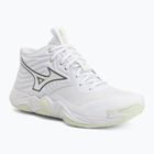 Moteriški tinklinio bateliai Mizuno Wave Momentum Elite Mid white/balsam green/ambrosia