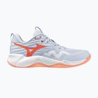 Moteriški tinklinio bateliai Mizuno Wave Momentum Pro blue finch/lava orange/flamingo coral