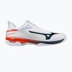 Vyriški teniso batai Mizuno Wave Exceed Court AC white/insignia blue/orange