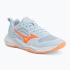 Moteriški rankinio bateliai Mizuno Wave Stealth Pro blue finch/lava orange