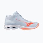 Moteriški tinklinio bateliai Mizuno Wave Lightning Pro Mid blue finch/lava orange/flamingo coral