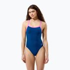 Moteriškas vientisas maudymosi kostiumėlis Speedo Solid Turnback denim teal