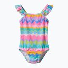 Vaikiškas vientisas maudymosi kostiumėlis Speedo Ruffle citrus green