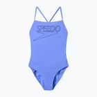 Moteriškas vientisas maudymosi kostiumėlis Speedo Endurance+ Logo Thin Strap mėnulio šviesos levandų spalvos