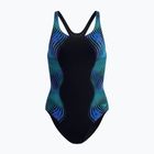 Moteriškas vientisas maudymosi kostiumėlis Speedo Print Medalist anthracite