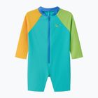 Vaikiškas vientisas maudymosi kostiumėlis Speedo Colorblock Zip LS aqua breeze