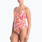 Moteriškas vientisas maudymosi kostiumėlis Nike V-Neck desert pink