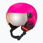 Vaikiškas slidinėjimo šalmas Bollé Quiz Visor Jr hot pink matte/orange gun