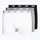 Vyriškos trumpikės CR7 Basic Trunk 3 poros white/grey melange/black