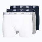 Vyriškos trumpikės CR7 Basic Trunk 3 poros grey melange/white/navy