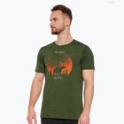 Vyriški termoaktyvūs marškinėliai Brubeck SS1265 Outdoor Wool Pro tamsiai žali