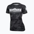 Pitbull West Coast moteriškas marškinėlis Rash T-S All black camo rashguard
