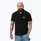 Vyriški polo marškinėliai Pitbull West Coast Polo Pique Stripes Regular black