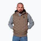 Pitbull West Coast vyriškas be rankovių Eclipse Hooded Padded coyote brown