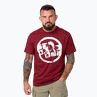 Vyriški marškinėliai Pitbull Logo Palms burgundy