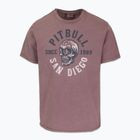 Vyriški marškinėliai Pitbull Shkull Logo dusty burgundy