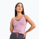 Moterų treniruočių viršutinė dalis Gym Glamour Drawstring Pink 447