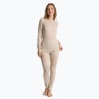 Moteriškų termoaktyvių apatinių komplektas WOOLCANO Merino 100% SET0543 smėlio spalvos