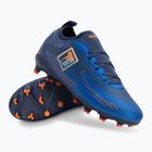 Vaikiški futbolo batai OneTeam Robero Teen FG/AG tamsiai mėlyni/oranžiniai