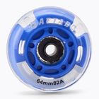 Ratukai riedučiams LED HUMBAKA Flashing Wheels 64 mm 4 vnt. Balti