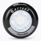 Ratukai riedučiams ATTABO Wheels 74 mm 4 vnt. Juodi